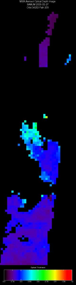 May 27, 2006, Aerosol Optical Depth 17.6 km