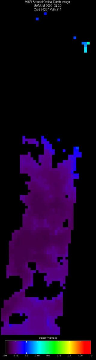 May 30, 2006, Aerosol Optical Depth 17.6 km