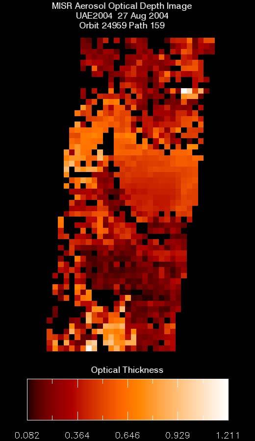SaihSalem: Aug. 27, 2004, Aerosol Optical Depth 17.6 km
