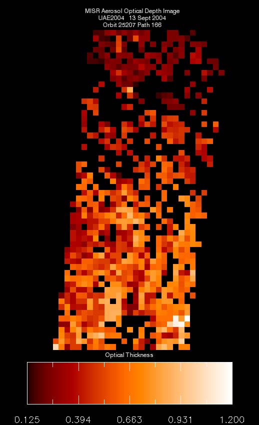 SolarVillage: Sept. 13, 2004, Aerosol Optical Depth 17.6 km