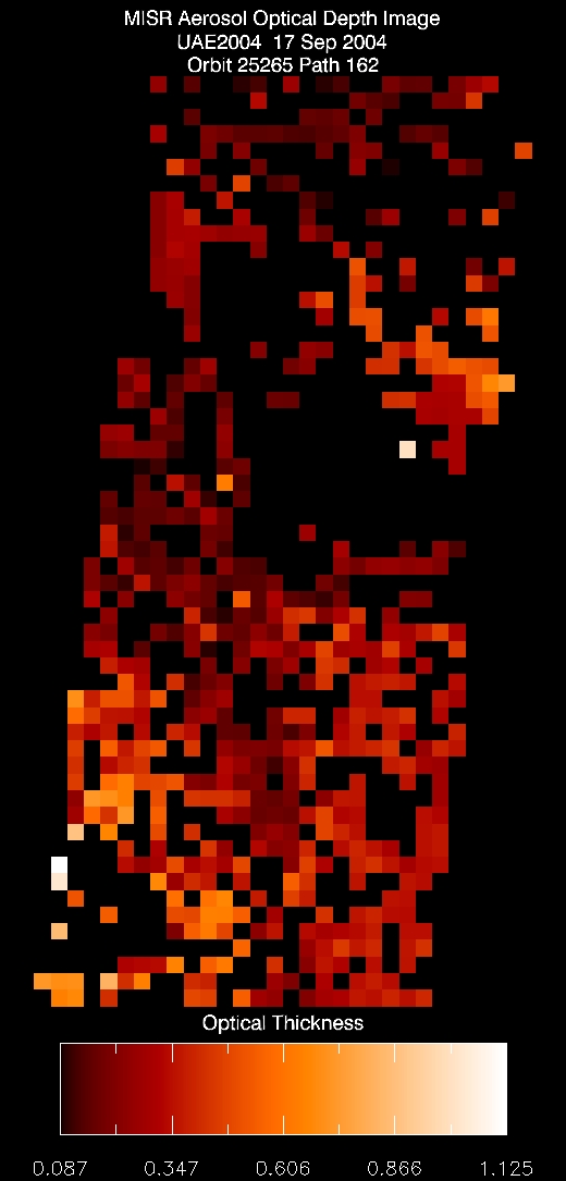 ArRuwais: Sept. 17, 2004, Aerosol Optical Depth 17.6 km