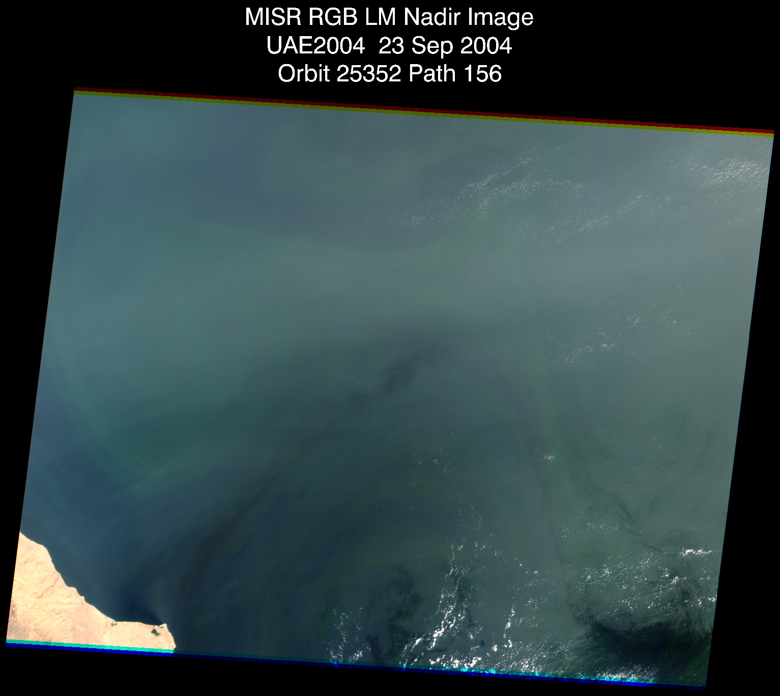 EastGulfOman: Sept. 23, 2004, Nadir Camera 275 m Local