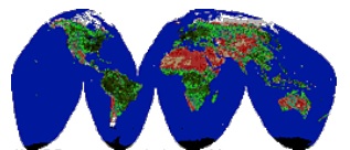 AVHRR vegetation index 1998