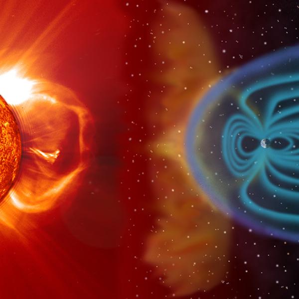 illustration of sun-earth interaction