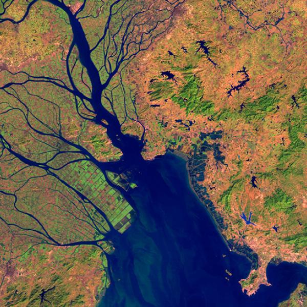 Terrestrial Hydrosphere Data image of river estuary