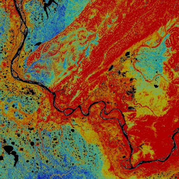 WELD mosaic image of Permafrost WELD mosaic of permafrost in the Yukon river