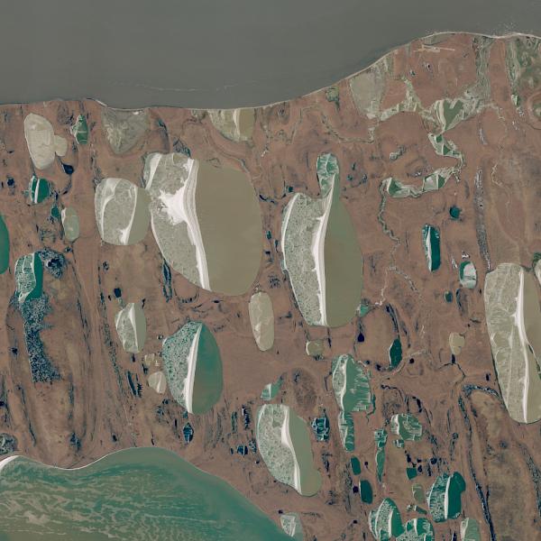 Alaskan Coastline The Alaskan coastline as imaged by Landsat 8 on October 5, 2018.