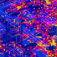 data points with abstract design