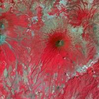 This is part of a larger image from the ASTER instrument aboard NASA's Terra satellite. Composed of reconstructed unprocessed instrument band combination 3n-2-1 data, this image shows the landscape of Guatemala on March 23, 2003. Credit: LP DAAC