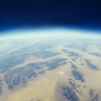 The atmosphere visible from space. 
