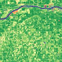 HLS data near Columbus, Nebraska from 2022