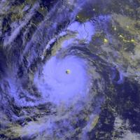 Hurricane Polo approaching Mexico City from the west
