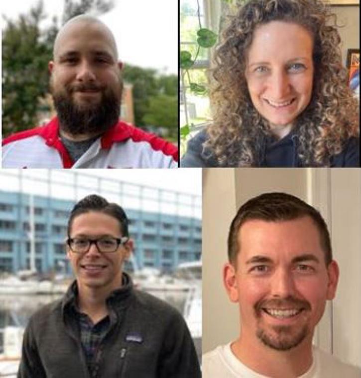 Image of four ESDIS new hires