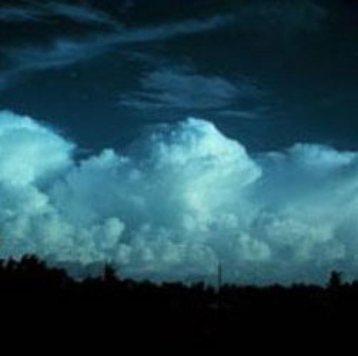 Photograph of cumulus clouds