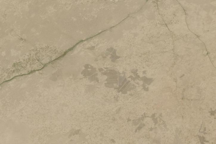 True-color surface reflectance image of the Bhadla Solar Park, India on 25 March 2024from the MSI instrument aboard ESA's Sentinel-2B satellite from the Harmonized Landsat Sentinel 2 Project 