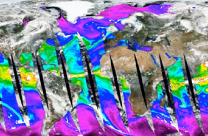 image of AMSR2 instrument data