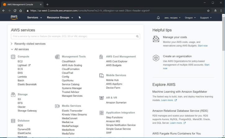 This image offers information on the AWS Management Console