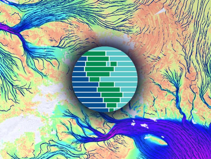 Earthdata grphic identifier on ice sheet map