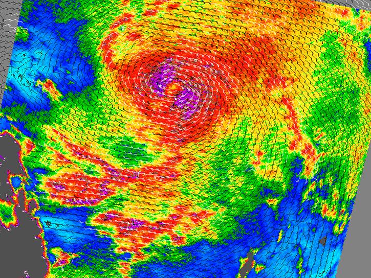 image of hurricane data from active instrument