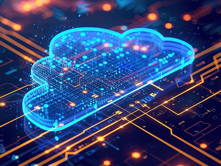image of cloud over circuit board