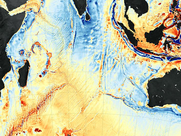 image of GIS sea floor mapp data