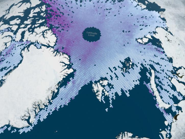 image of ICESat Data of north pole