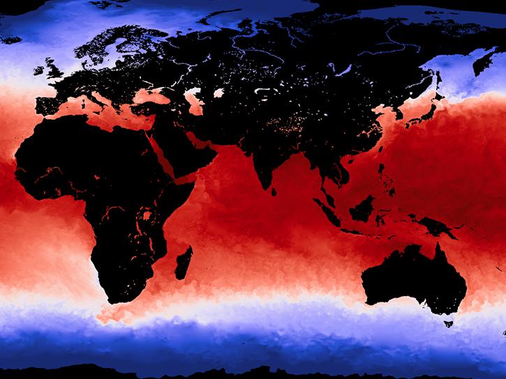 image of SLSTR sea surface temperature data