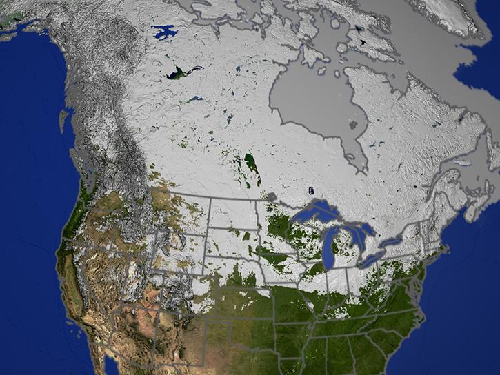 image of Snow Radar data over North America