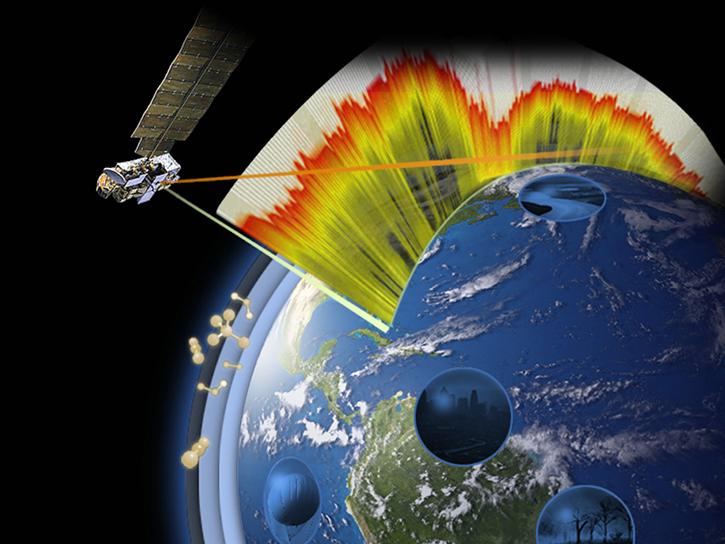 image of TES instrument collecting tropospheric data