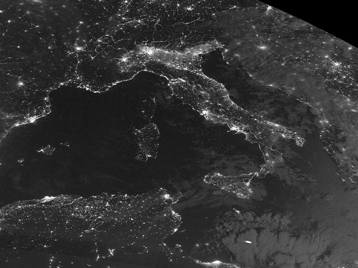 image of VIIRS calibrated radiance data