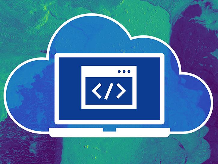 image of laptop on top of cloud