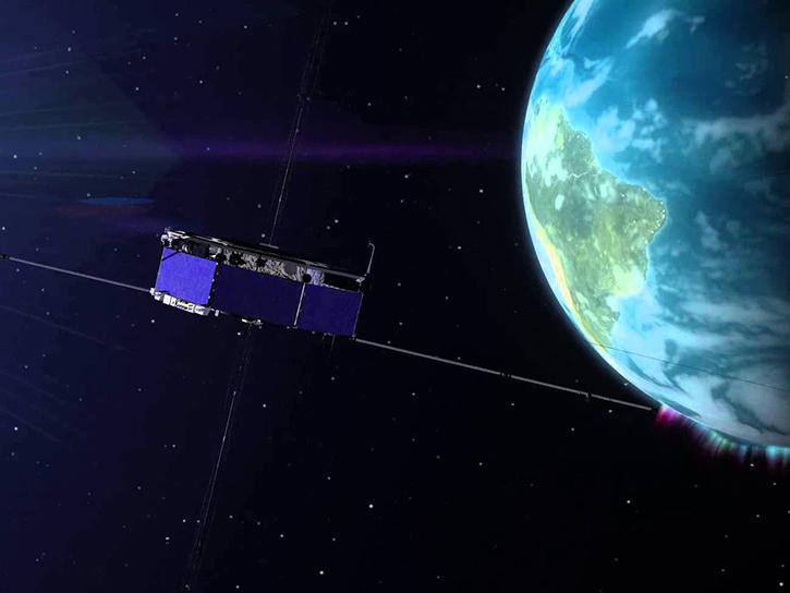 image of  GNSS satellite in orbit