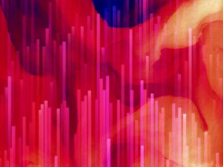 image of chart bars over sea surface temperature data