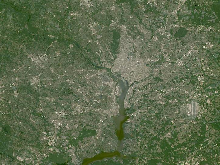 Worldview imagery of Washington, DC