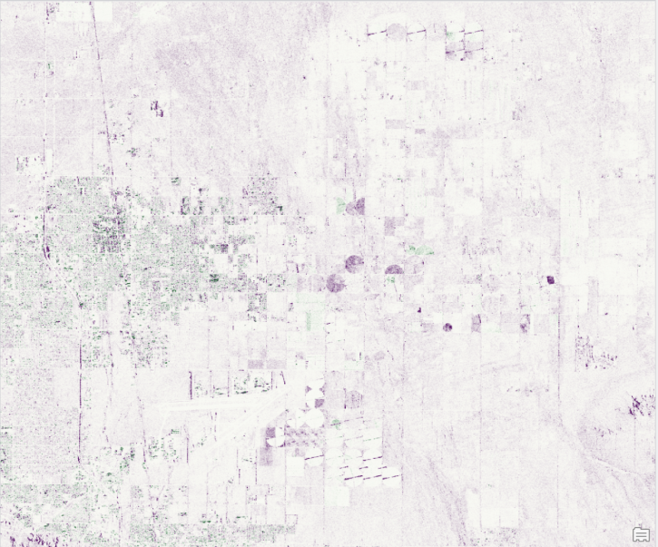 Screenshot of NISAR data in ARCGIS Pro.