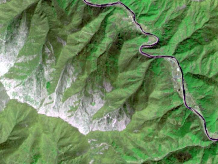 ASTER satellite image of Korean mountains