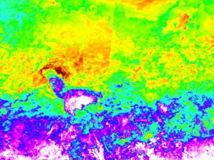 land surface temperature (Layer 1, MOD11A2) over the Sahara desert