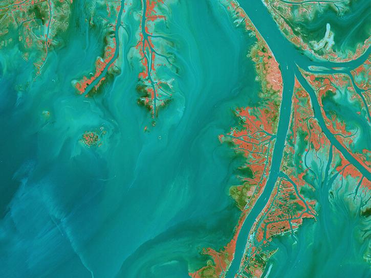 satellite image of land process data