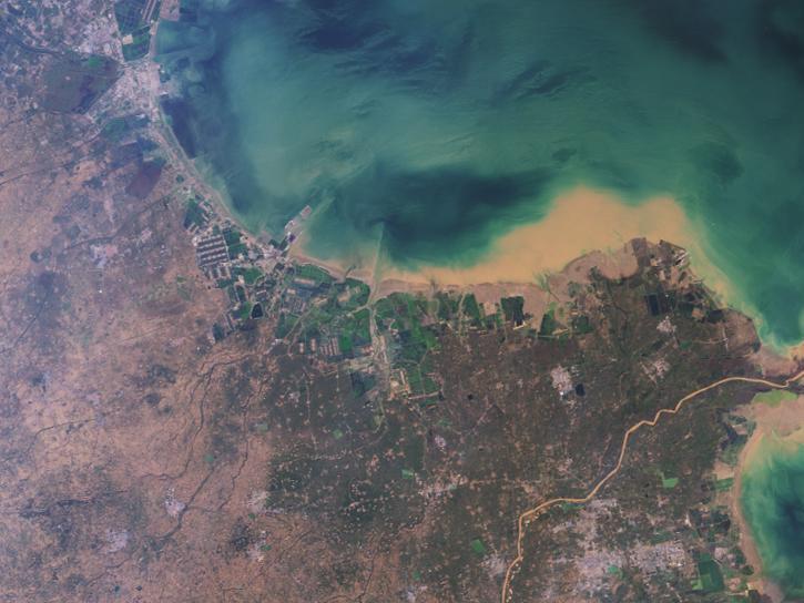 Shandong Province, China was acquired by the Multi-angle Imaging SpectroRadiometer instrument aboard NASA's Terra spacecraft