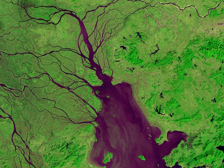 Landsat-3 image of Pearl River