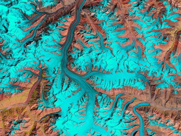 Landsat 5 image of Fedchenko Glacier