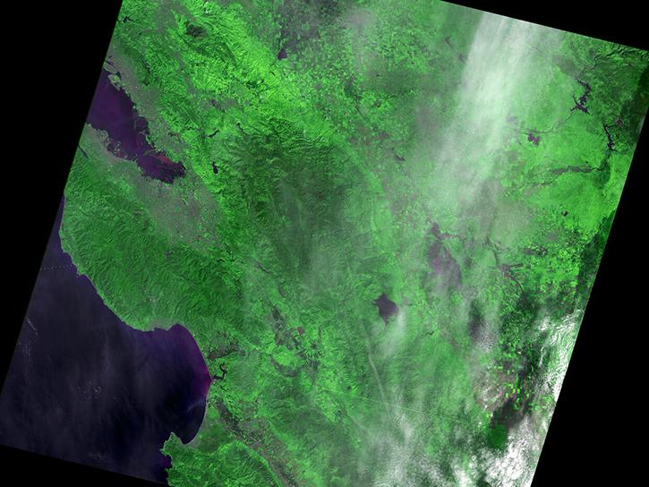 Landsat 3’s first image features a slice of Northern California on March 7, 1978