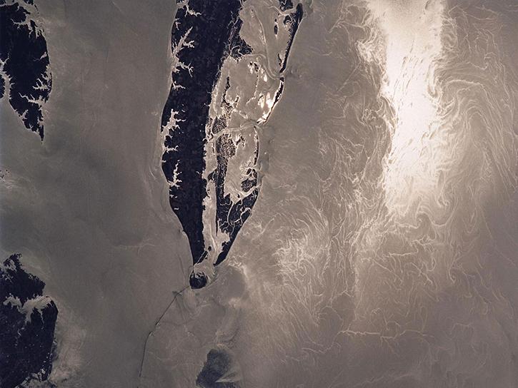 SWOT satellite image of Norfolk, Virginia
