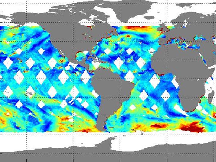 RapidScat wind speed over the western hemisphere