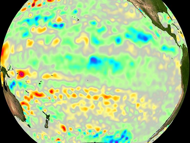 sea surface height anomaly during the 2011 La Niña 