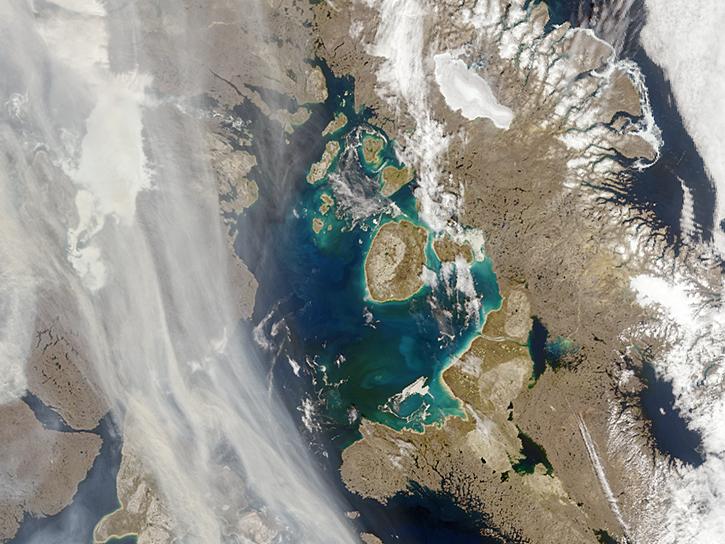 PACE satellite image over Canada