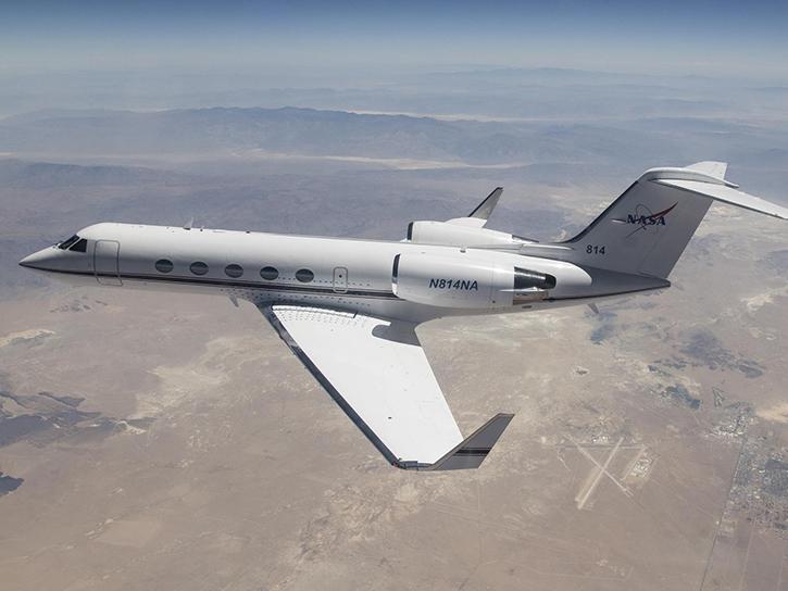 Gulfstream-V aircraft in flight