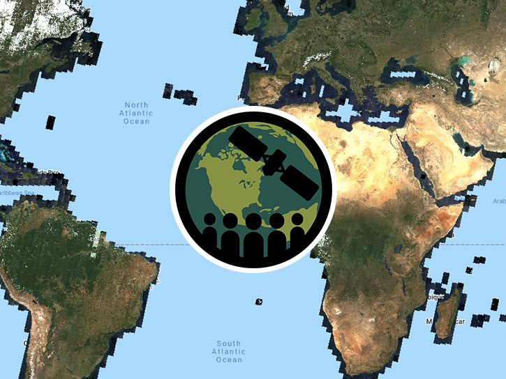 Map view of the world, with ARSET logo on top