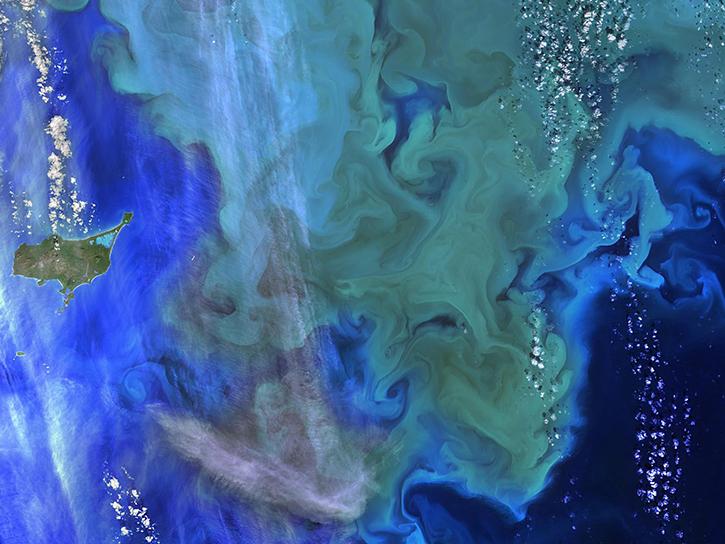 ocean color and clouds