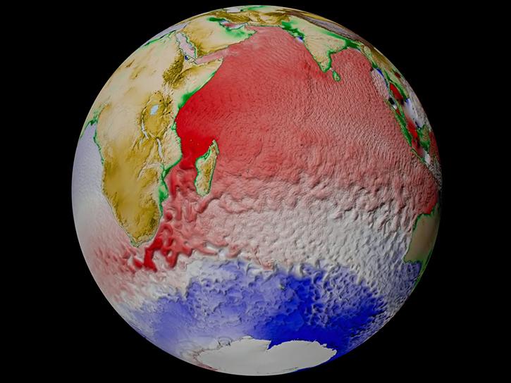 sea surface height and circulation visualization